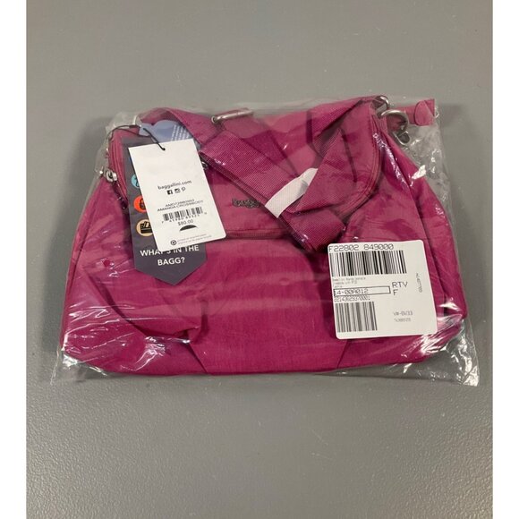 Baggallini Handbags - Baggallini Amanda RFID Crossbody Bag - Washable Nylon, Fuschia, Secure & Stylish